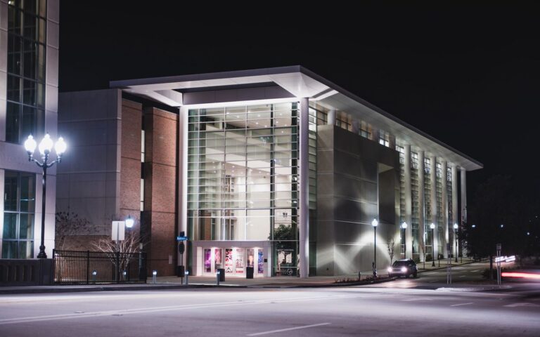 The Wilson Center at night