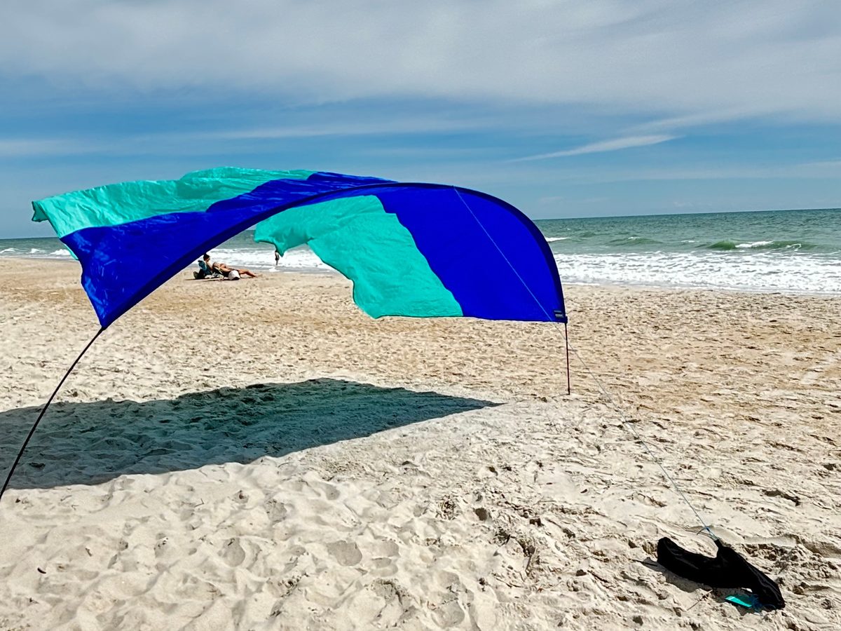 A Shibumi shade on the beach