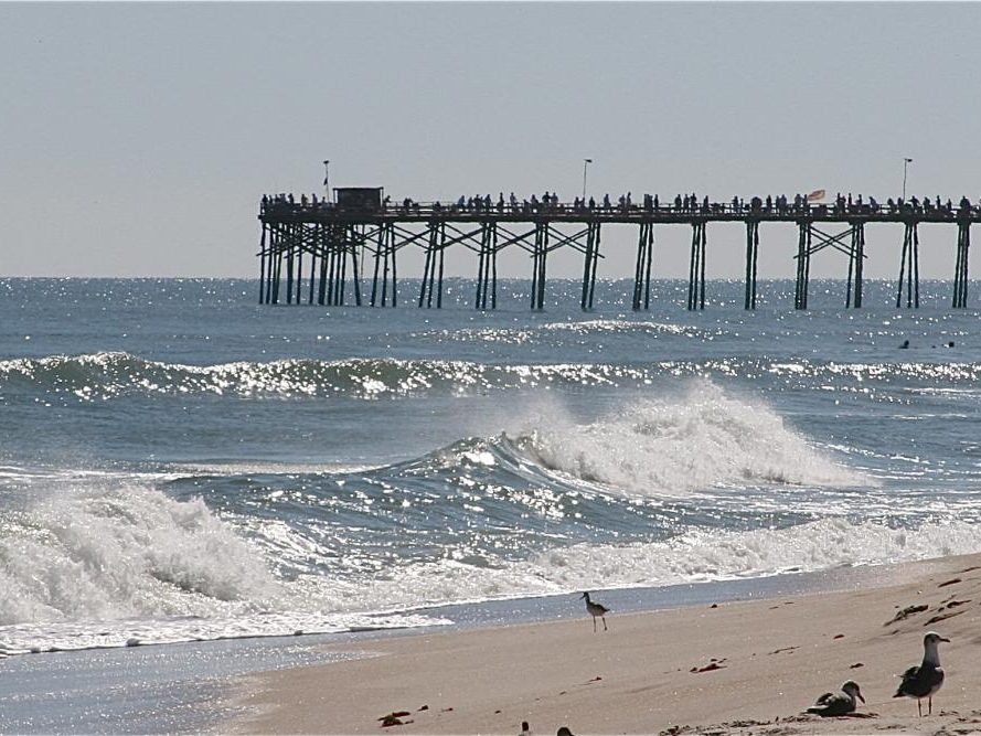Kure Beach Pier and the beach