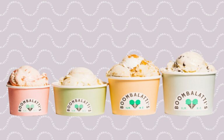 Branded ice cream cups from Boombalatti's
