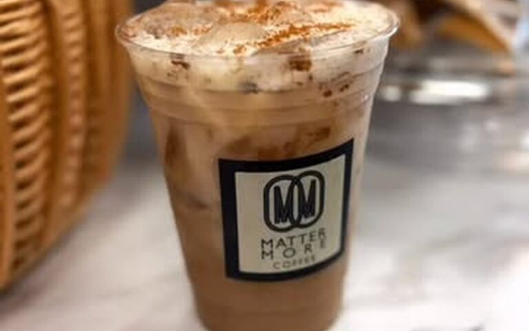 A seasonal iced drink from Matter More Coffee in Hampstead