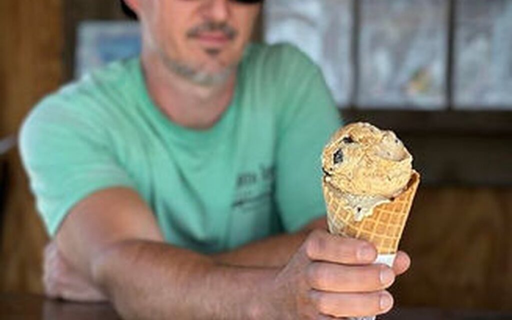 Ice cream being served at The Last Mango in North Topsail Beach