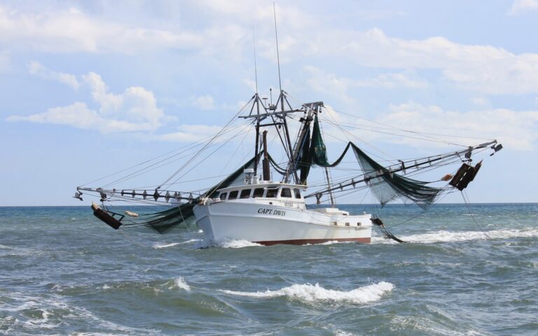 The Davis family shrimp trawler Capt. Davis at sea